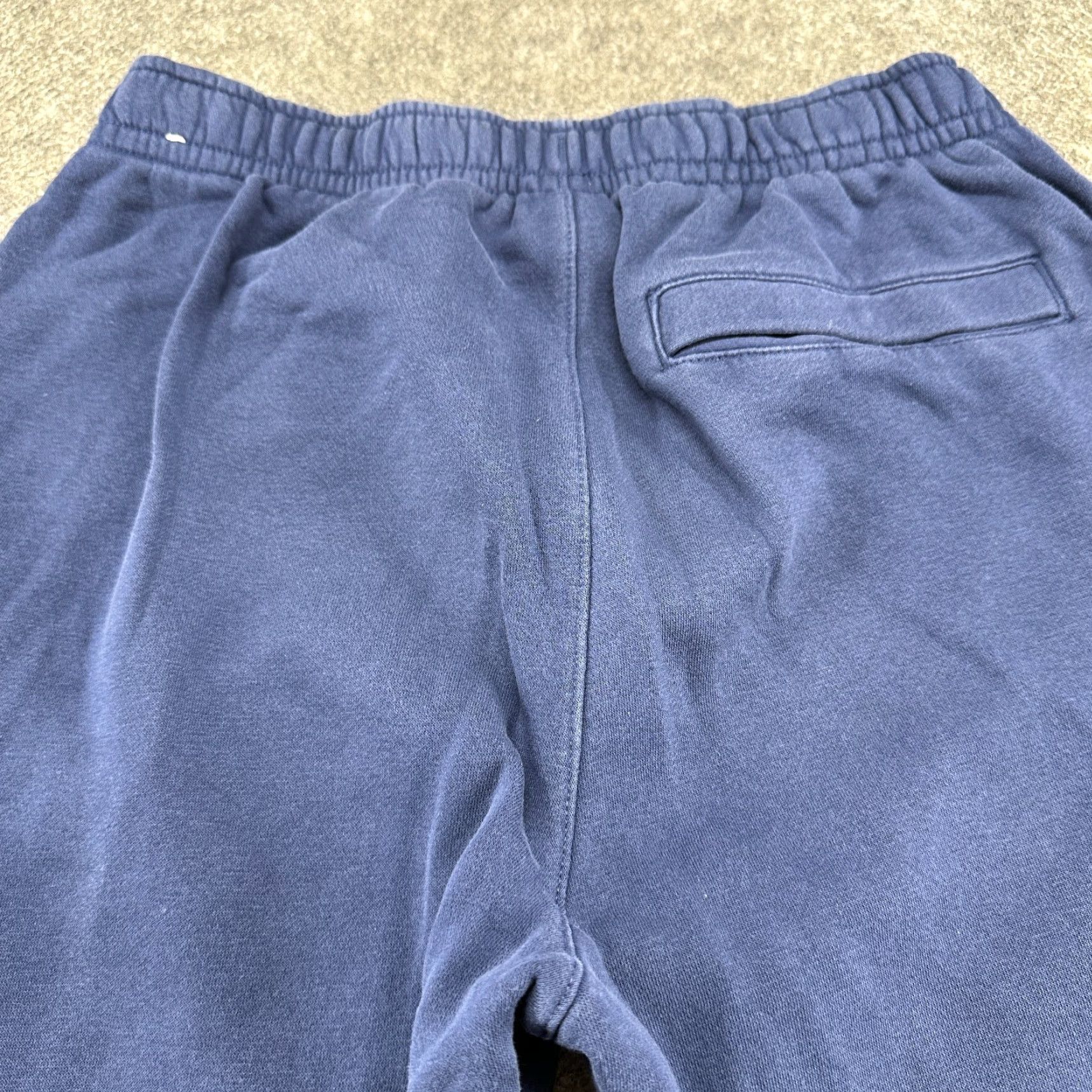 Nike Nike Pants Mens M Blue Navy Jogger Sweat Fleece Swoosh Drawstring Cotton Blend Size US 31 - 7 Thumbnail