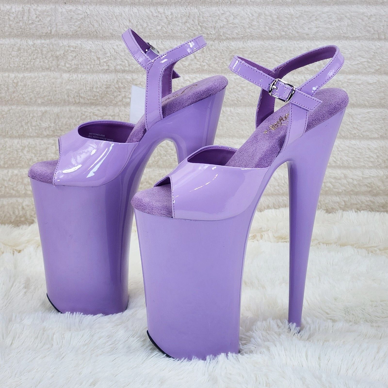 Other Beyond 009 Lilac Purple Patent Platform Extreme 10" Heels Si Size US 10 / IT 40 - 4 Thumbnail