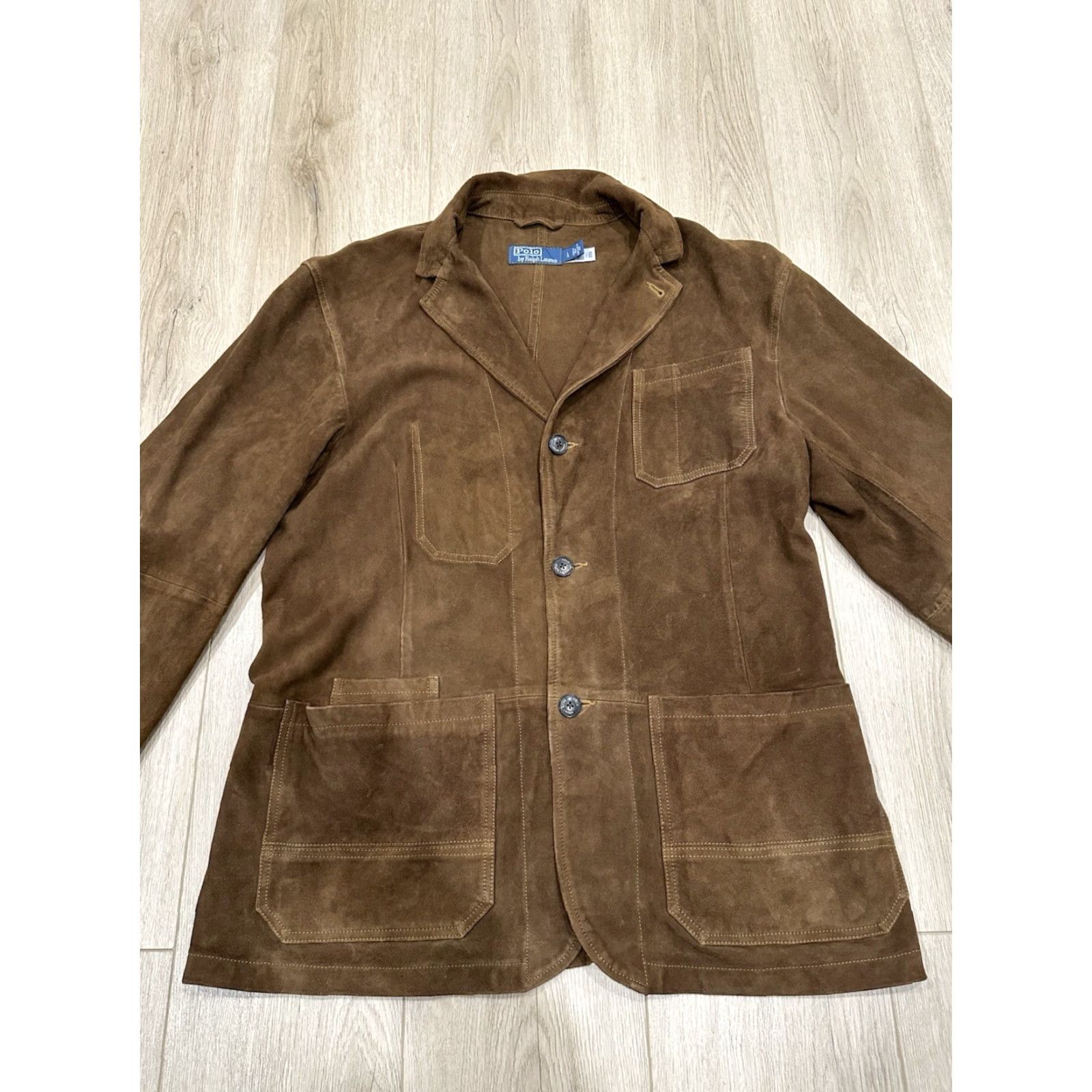Polo Ralph Lauren Polo Ralph Lauren Goat Suede Utility Jacket Mens Brown Size Large Jacket Mens Brown Polo Ralph Lauren Goat Suede Utility Jacket Regular Size L Size US L / EU 52-54 / 3 - 3 Thumbnail