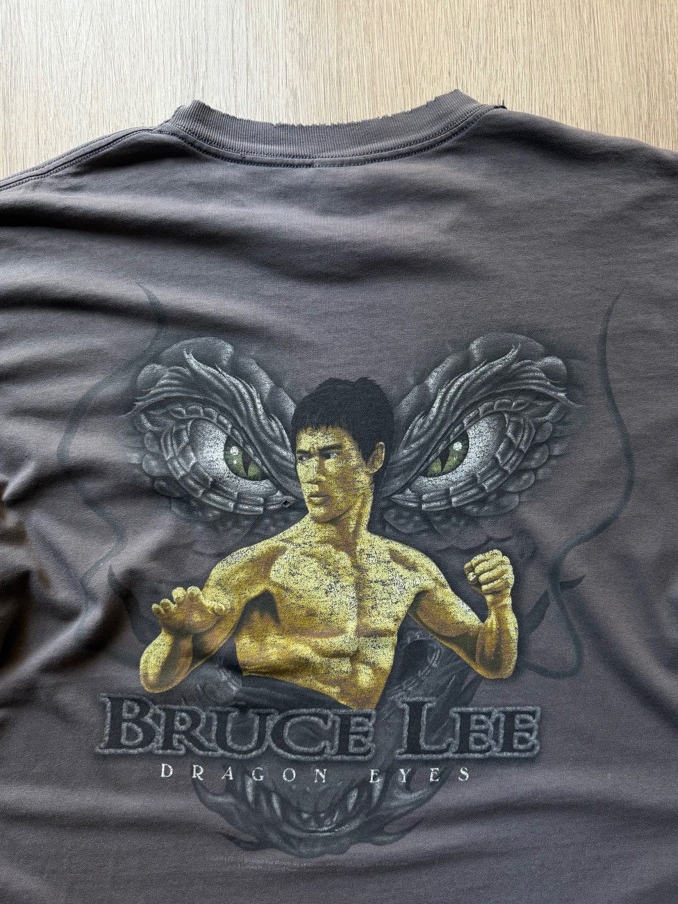 Vintage Vintage 90s Bruce Lee Dragon Eyes Tee XL Size US XL / EU 56 / 4 - 2 Thumbnail