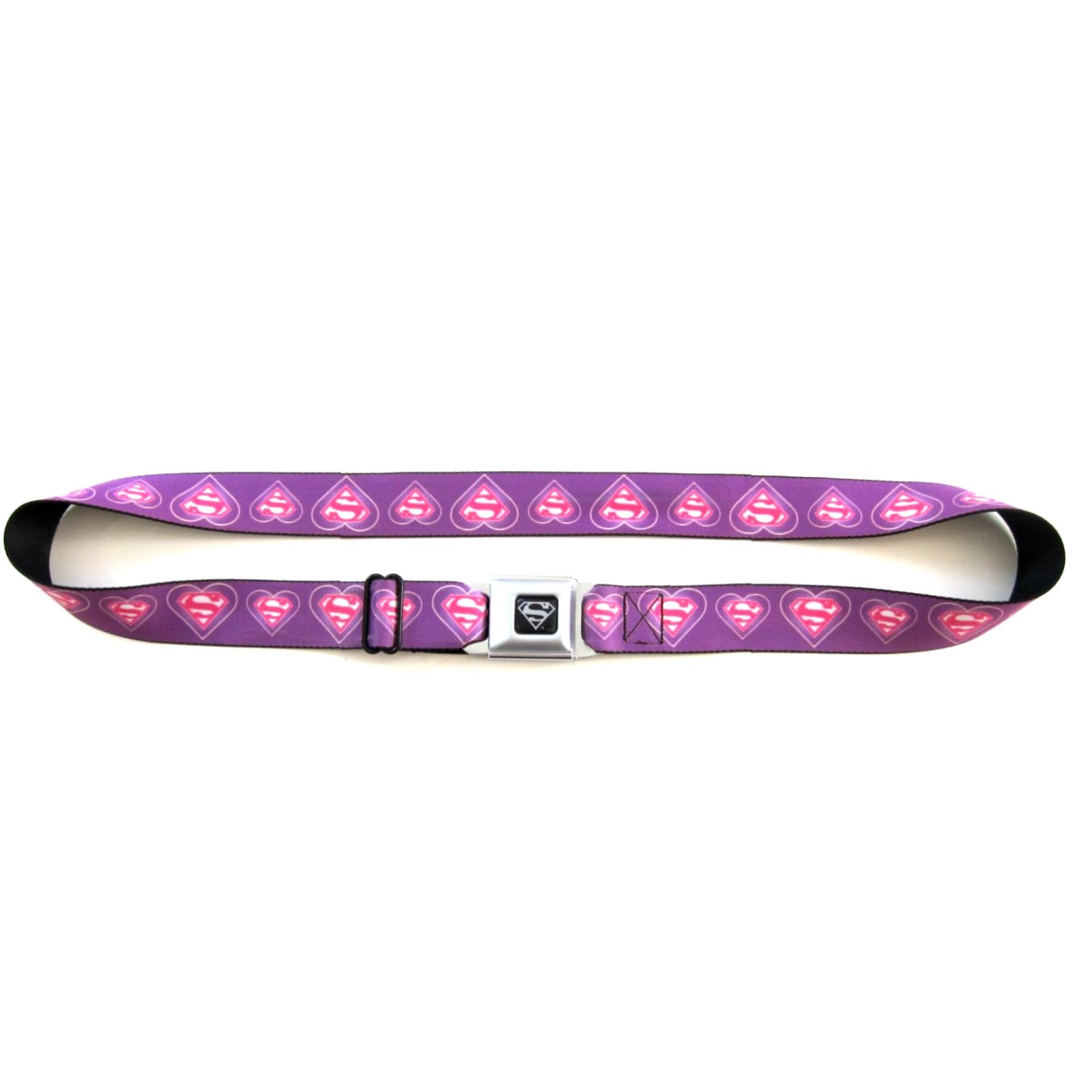 Vintage Buckle-Down Buckle Up Seat Belt Superman Purple Waist Belt Women's One Size Buckle-Down Belt Size ONE SIZE - 2 Thumbnail