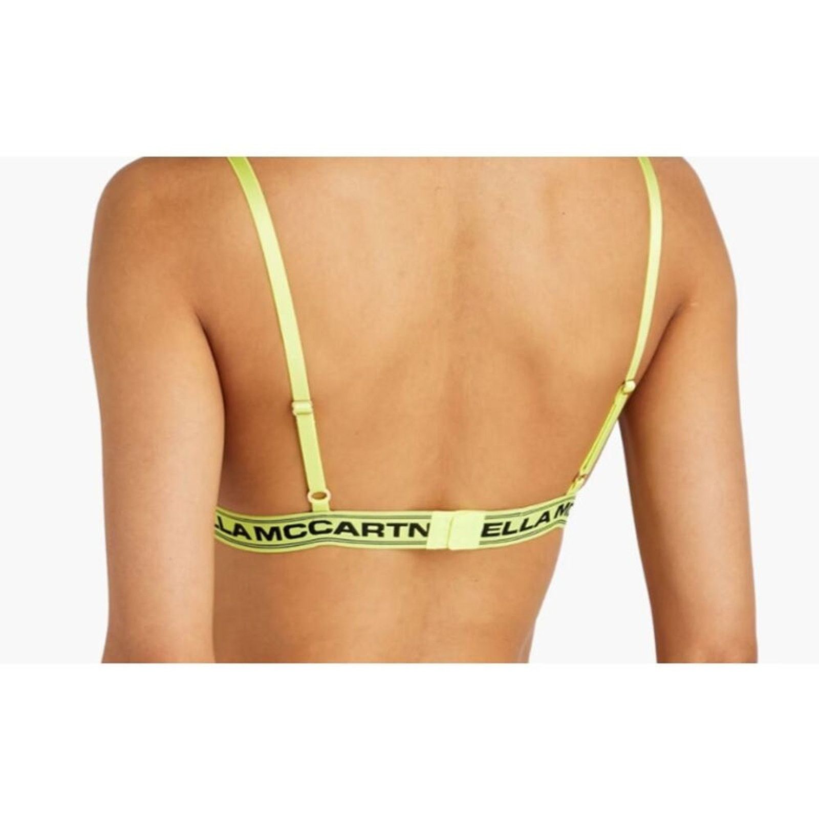 Stella McCartney Leopard print stretch mesh triangle bra line Green Size ONE SIZE - 3 Thumbnail