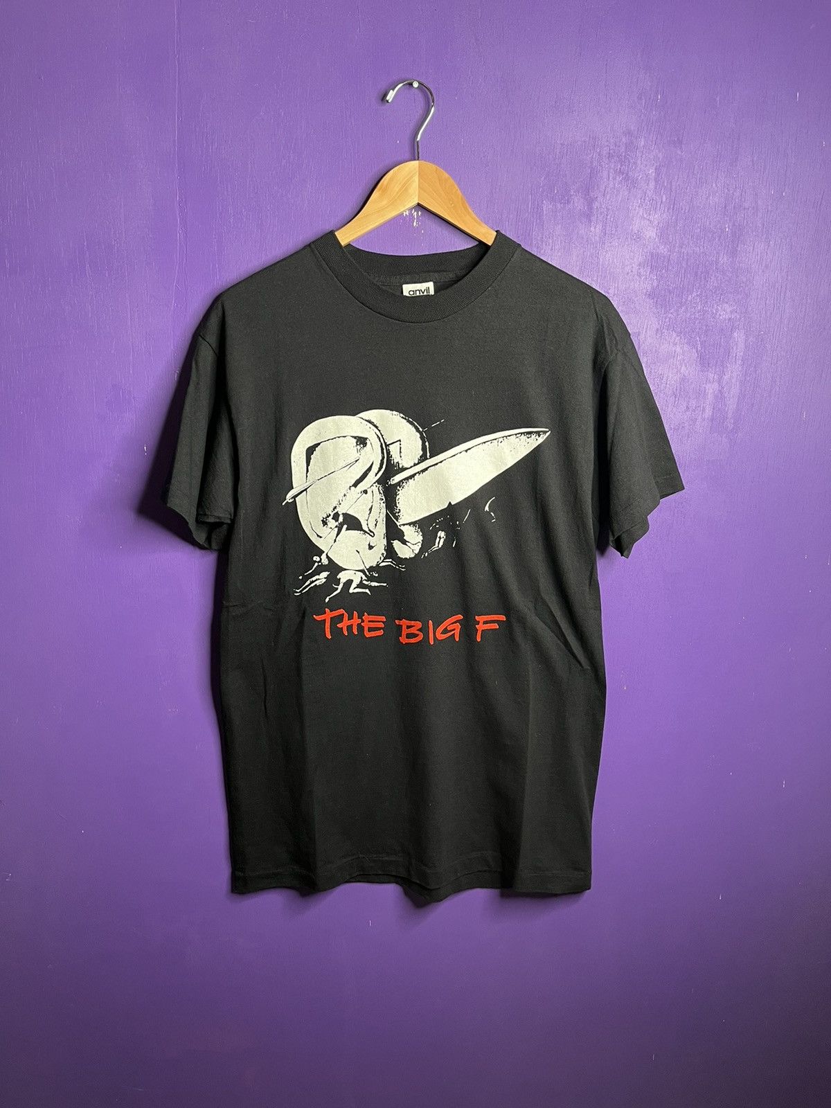 Band Tees × Vintage Vintage 90s The big F no wank thang tour t-shirt Size US L / EU 52-54 / 3 - 1 Thumbnail