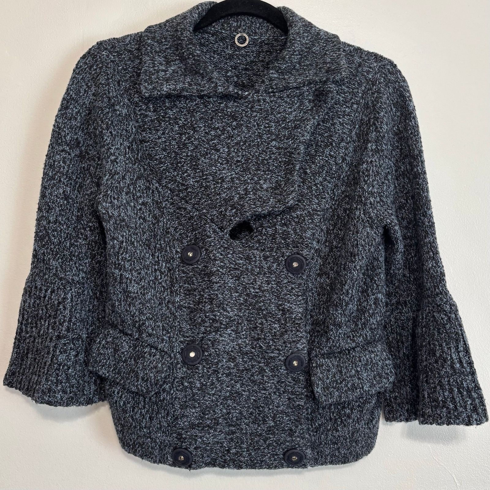 Other One Girl Who Double Breasted Cardigan Sweater Bell Sleeves Size S / US 4 / IT 40 - 1 Thumbnail