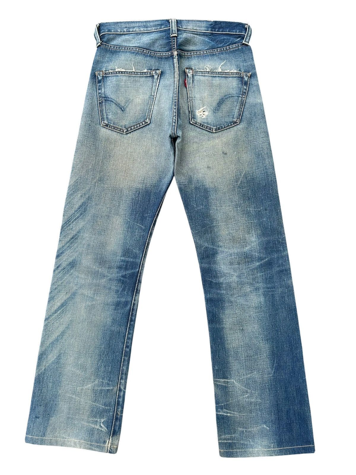 Kapital Vintage Levis Big E Selvedge Distressed Denim Jeans Size US 30 / EU 46 - 2 Thumbnail