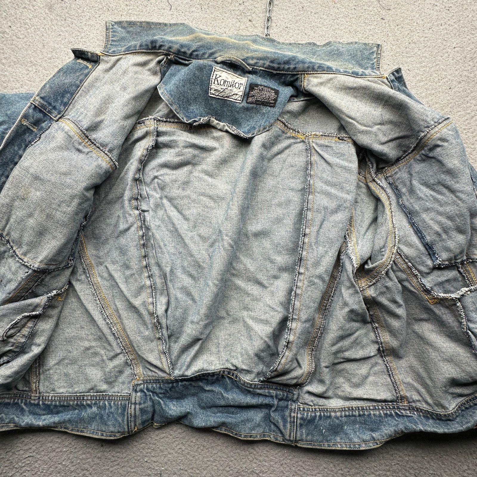 Other Vintage 90s Komitor Denim Trucker Jacket Womens XL Daks Size XL / US 12-14 / IT 48-50 - 7 Thumbnail