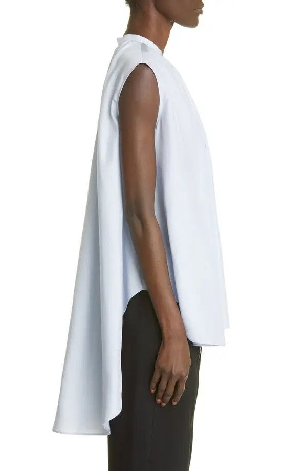 Alexander McQueen o1y0325 Blouse in Sky Blue Size L / US 10 / IT 46 - 3 Thumbnail
