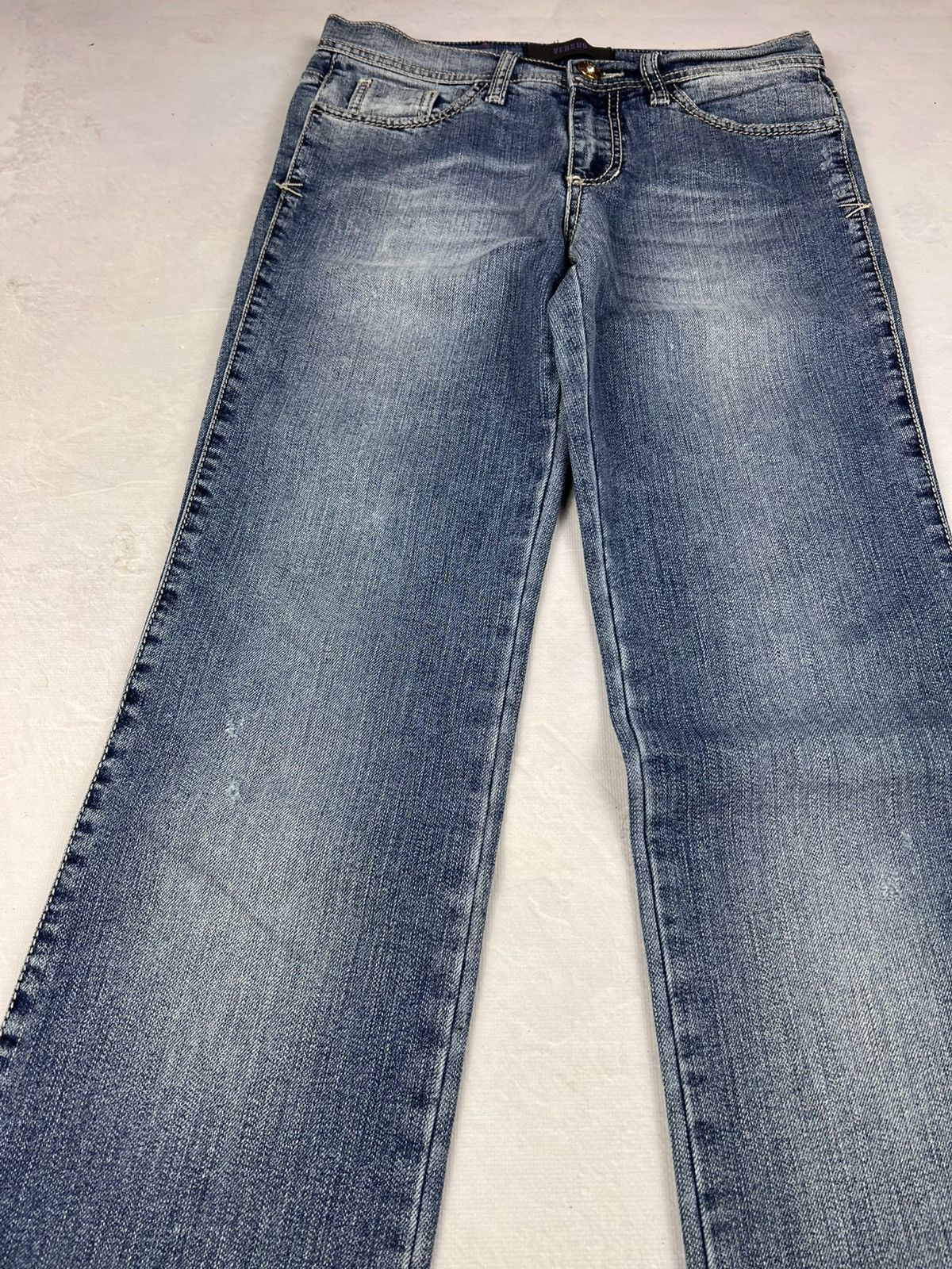 Le Grande Bleu (L.G.B.) × Versace × Vintage Japanese Luxury Denim Versace Vintage Y2k Classic Style Size 27" / US 4 / IT 40 - 4 Thumbnail