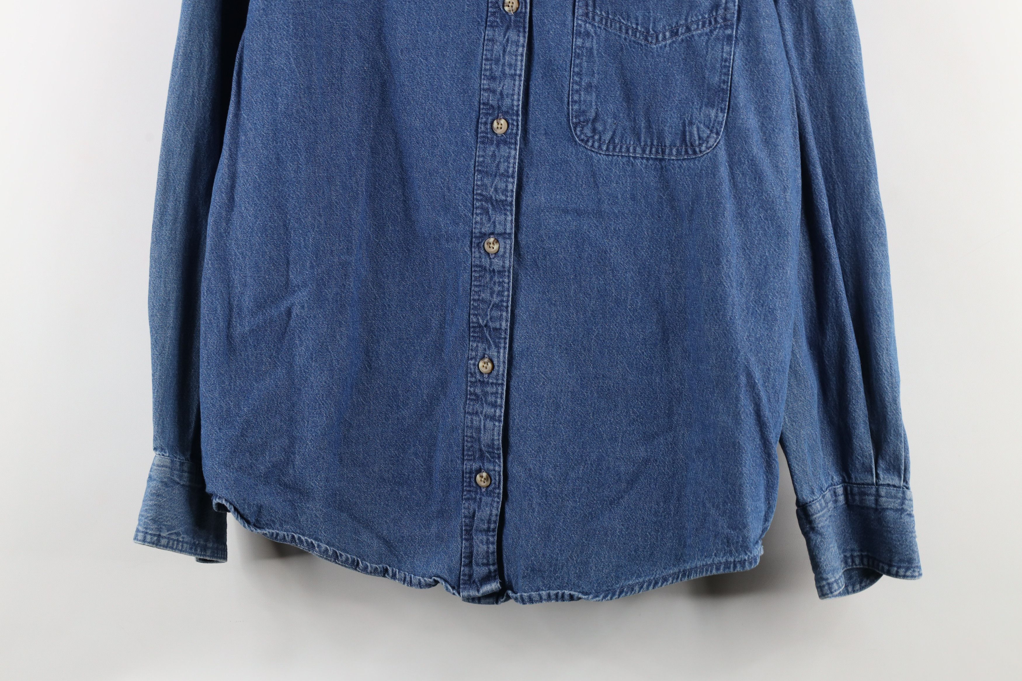 Vintage Vintage 90s Tony the Tiger Keebler Elf Denim Button Shirt Size S / US 4 / IT 40 - 3 Thumbnail