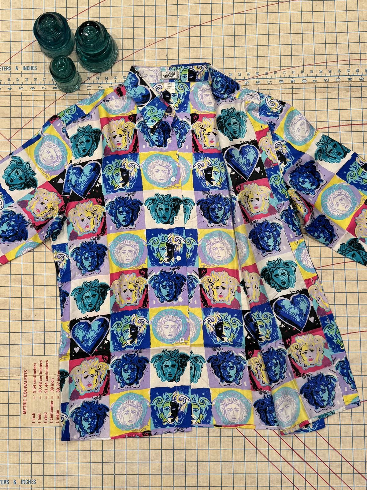 Versace Vintage Gianni Versace Warhol Style Silk Button Up Shirt Med Size US M / EU 48-50 / 2 - 5 Thumbnail
