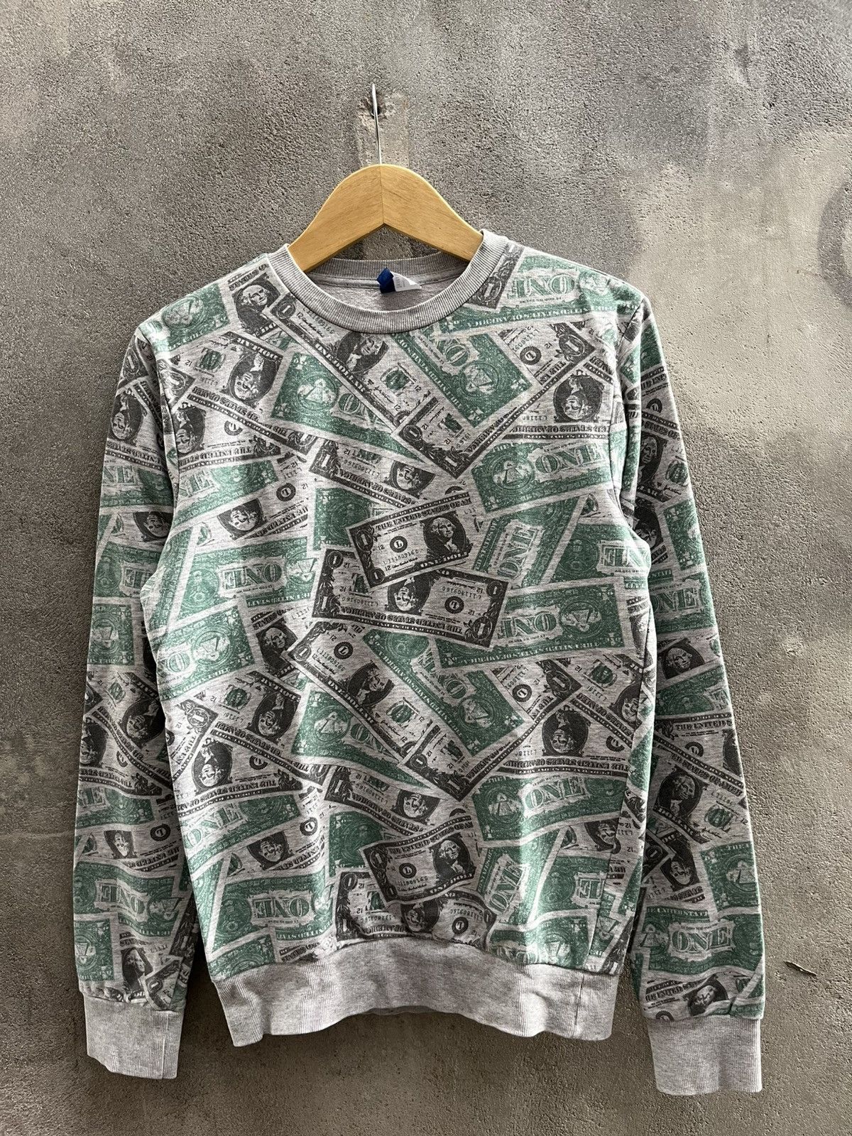 Hysteric Glamour × If Six Was Nine × Le Grande Bleu (L.G.B.) 💸Dollar Bill Allover Print Sweatshirt💸– 90s Money Crewneck Size US M / EU 48-50 / 2 - 2 Thumbnail