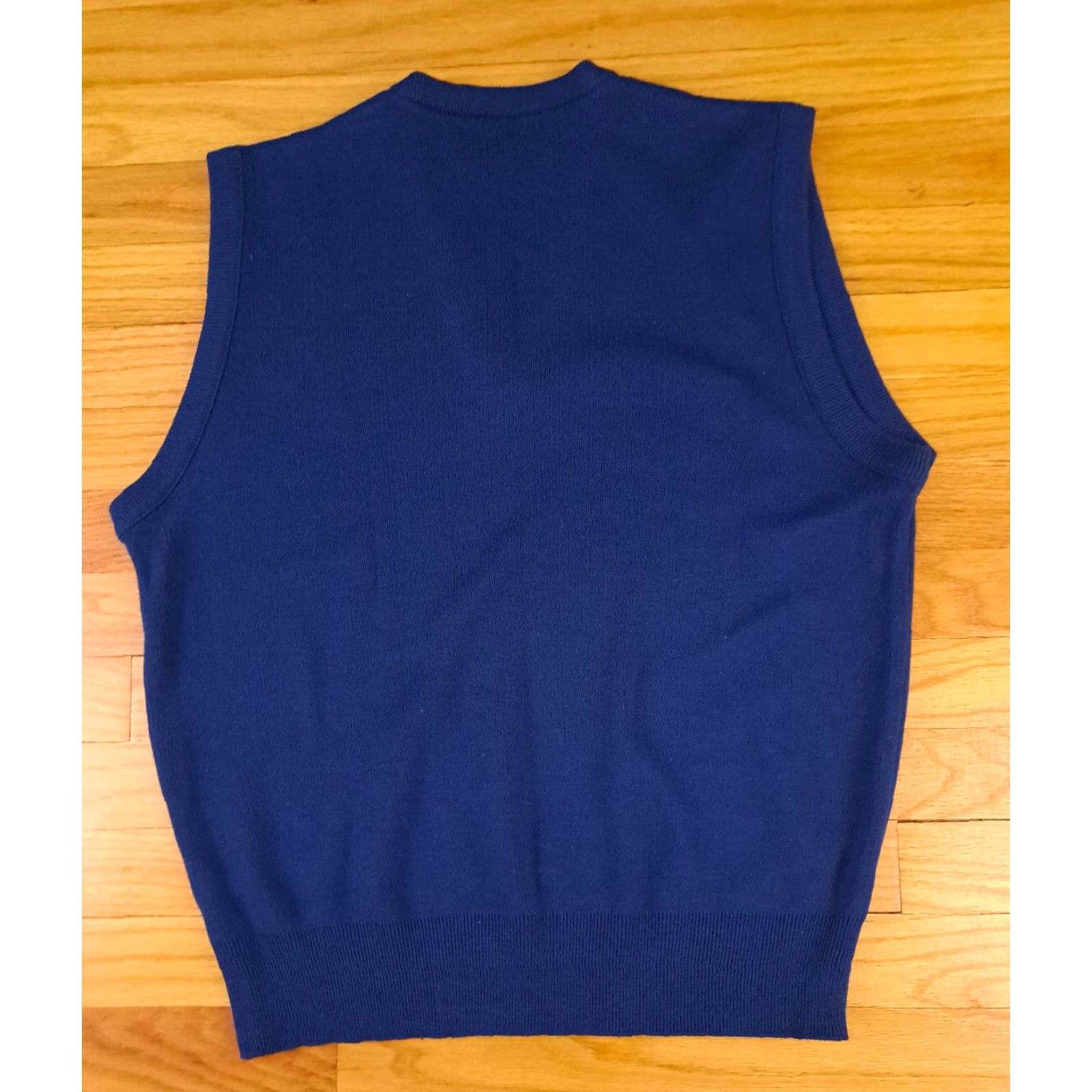 Jantzen Jantzen Sweater Vest Navy V-Neck USA Made L Blue Knit Acrylic Men Size US L / EU 52-54 / 3 - 5 Thumbnail