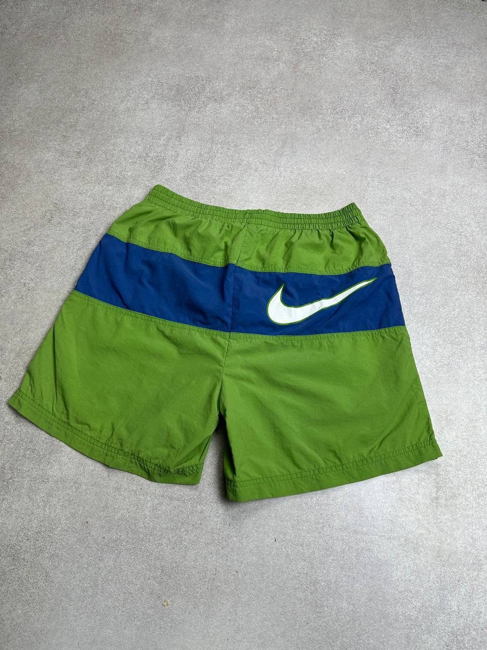 Nike Vintage Nike Big Swoosh Retro Nylon Shorts Y2K M Size US 32 / EU 48 - 2 Thumbnail