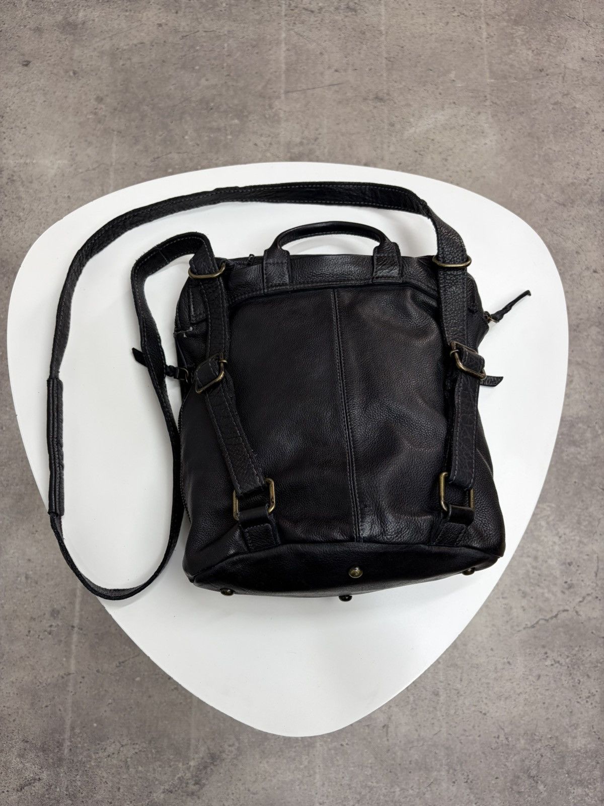 KMRii Vintage Leather Backpack Shoulder Bag 2Way Y2K Distressed Size ONE SIZE - 9 Thumbnail