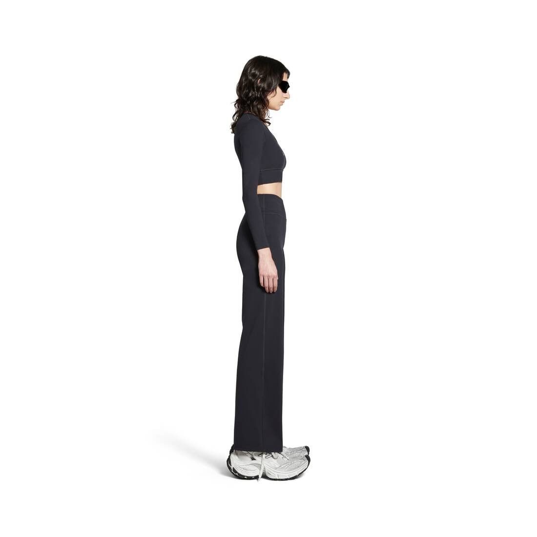 Balenciaga o1bcso1str0426 Activewear Flared Slim Pants in Black Size 27" / US 4 / IT 40 - 3 Thumbnail