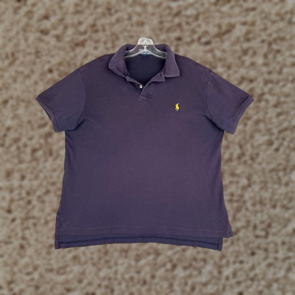 Ralph Lauren VINTAGE Ralph Lauren Polo Shirt Mens Large Blue 100% Cotton Knit Custom Fit Pony Read Size US L / EU 52-54 / 3 - 1 Thumbnail
