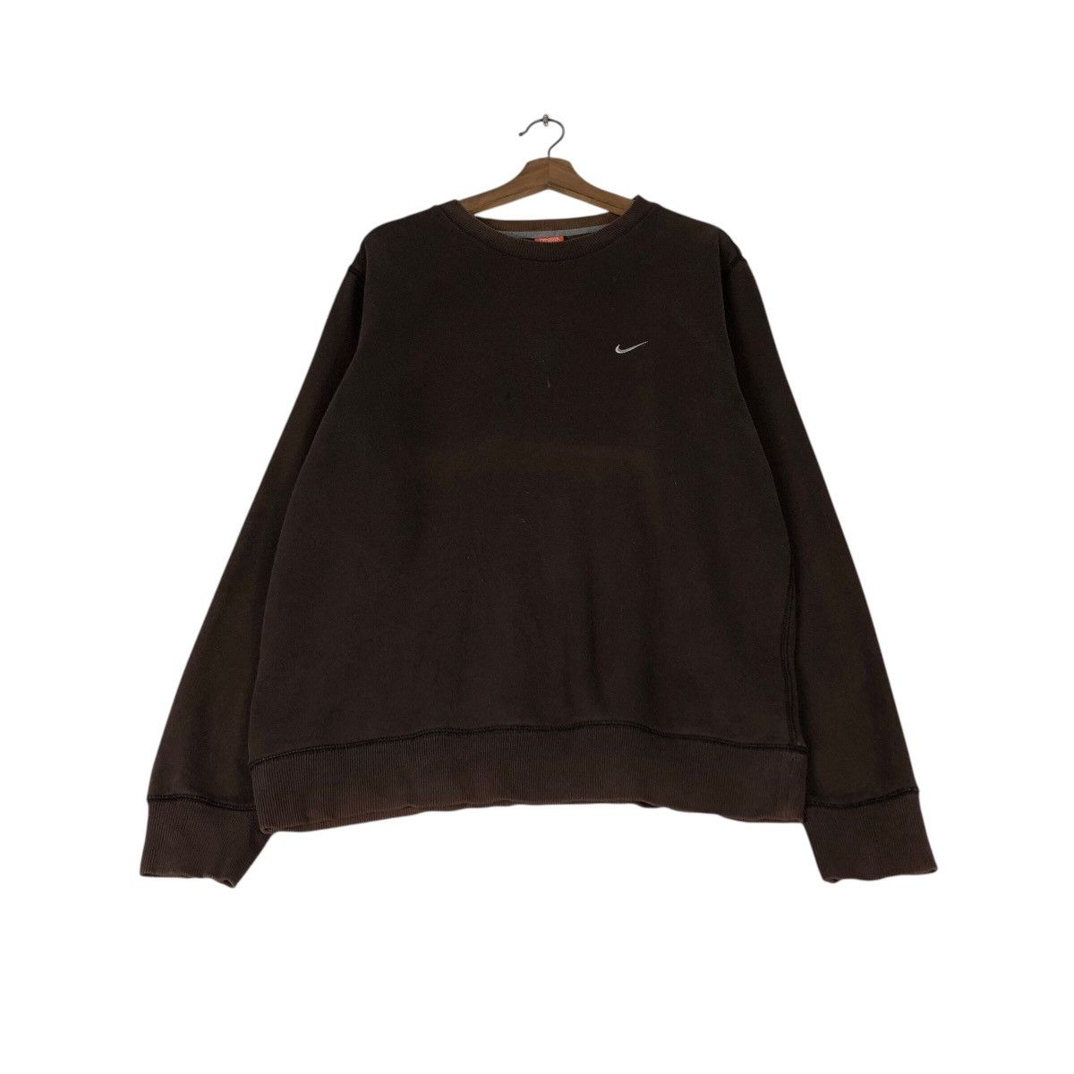 Nike Nike Essential Micro Swoosh Sweatshirt — Washed Cocoa Tone Size US L / EU 52-54 / 3 - 3 Thumbnail