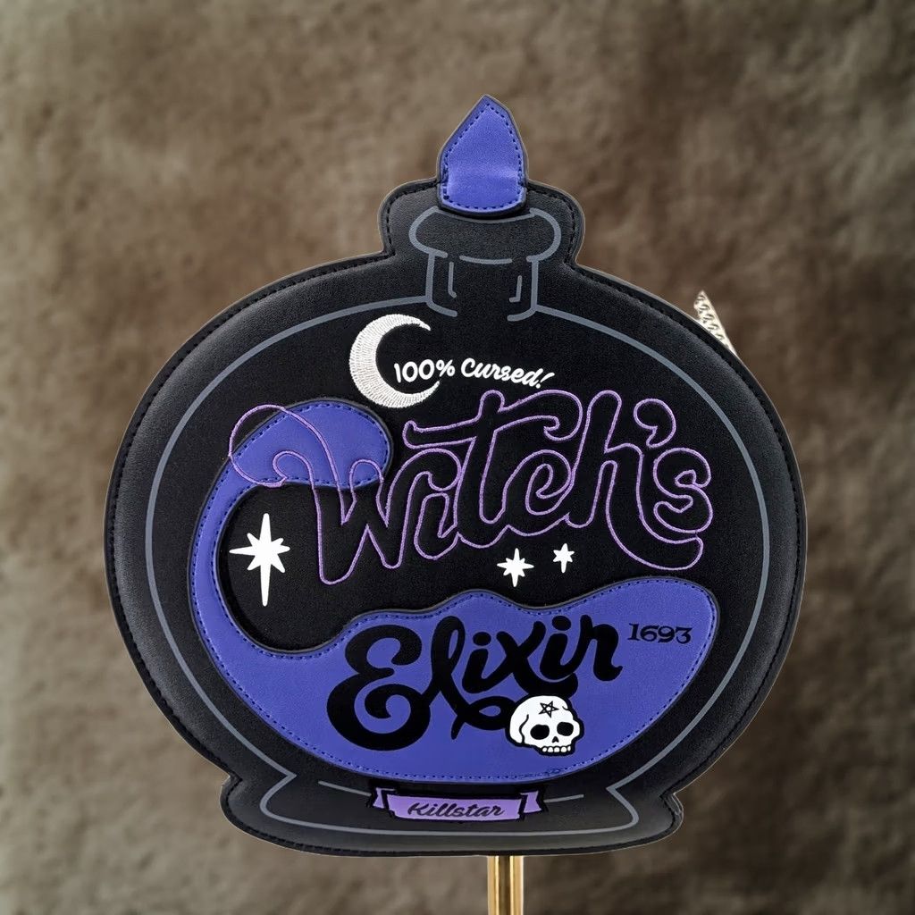Killstar Killstar Witch Elixir Large Crossbody Bag Gothic Potion Bottle P purse Size ONE SIZE - 1 Thumbnail