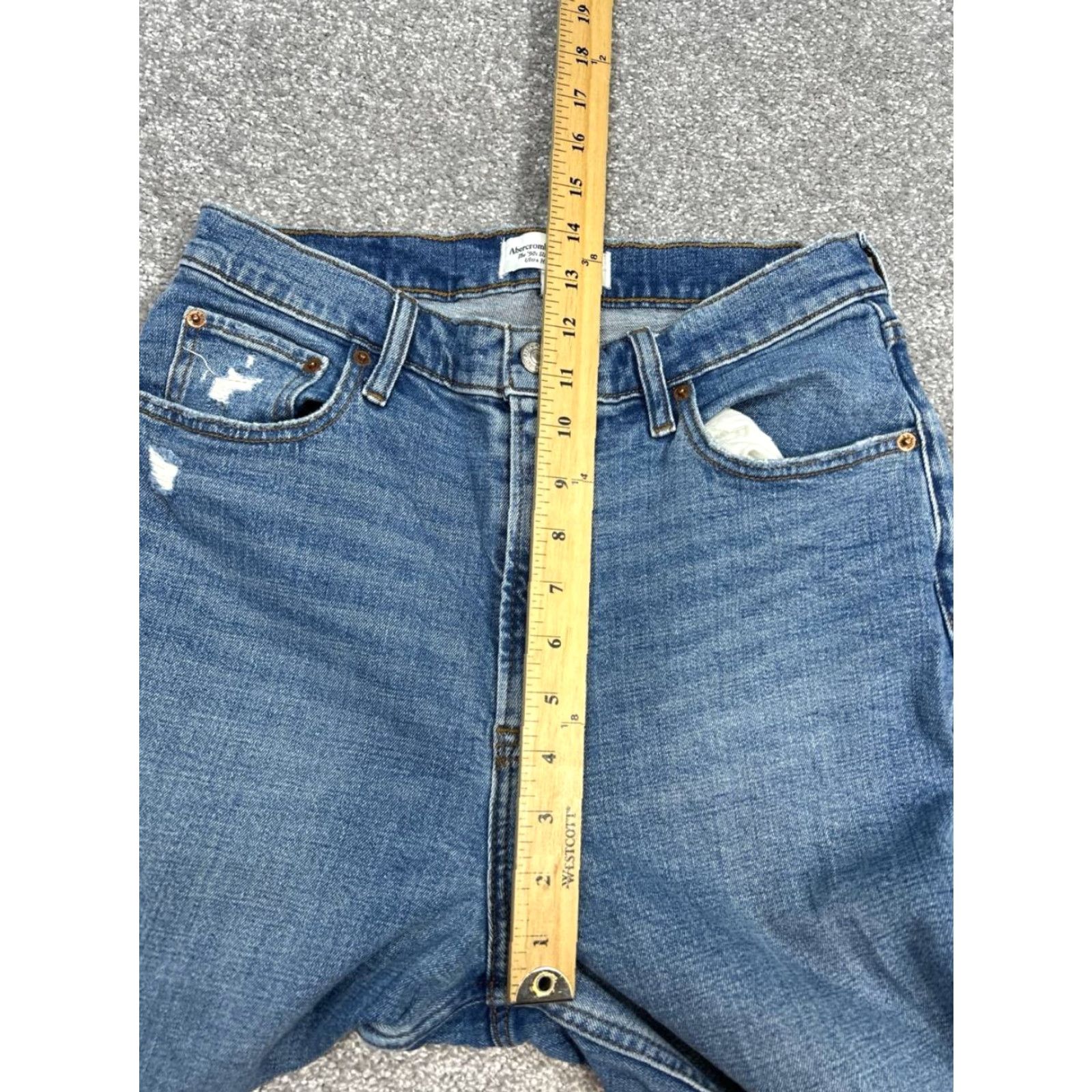 Abercrombie & Fitch Abercrombie & Fitch The 90s Slim Straight Curve Love Jeans Womens 8 Blue 28x31 Size 30" / US 8 / IT 44 - 4 Thumbnail
