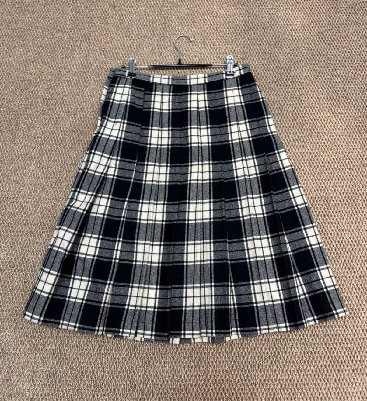 Comme des Garcons COMME des GARÇONS Black & White Wool Plaid Pleated Skirt K23 Size 26" / US 2 / IT 38 - 6 Thumbnail