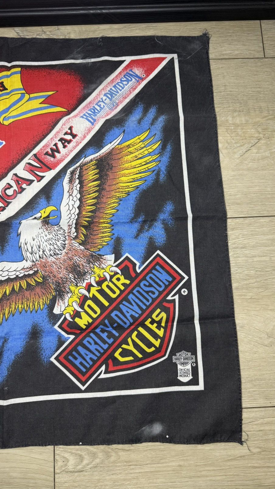 Harley Davidson Vintage 1980s Harley Davidson Bandana The American Way Size ONE SIZE - 3 Thumbnail