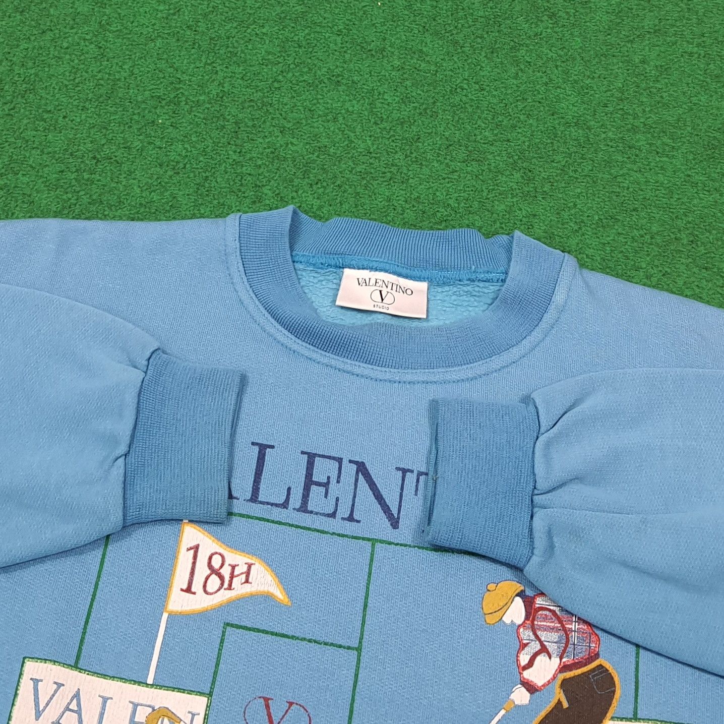 Valentino Vintage Valentino Studio Golf Graphics Sweatshirt E1A11 Size US L / EU 52-54 / 3 - 4 Thumbnail