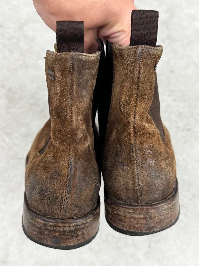 The Last Conspiracy The Last Conspiracy Brown Eroded Suede Chelsea Boots Size US 12 / EU 45 - 7 Thumbnail