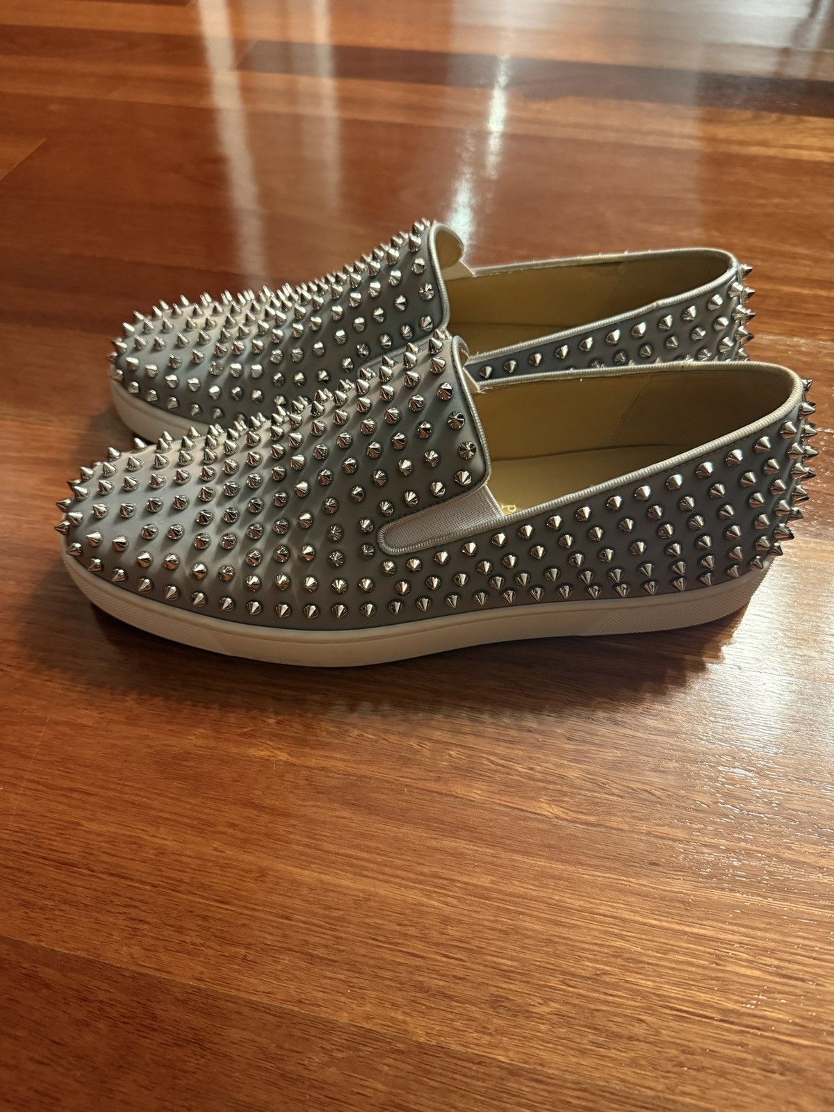 Christian Louboutin Christian Louboutin Spikeboat Stud Detailed Sneakers Size US 11.5 / EU 44-45 - 3 Thumbnail