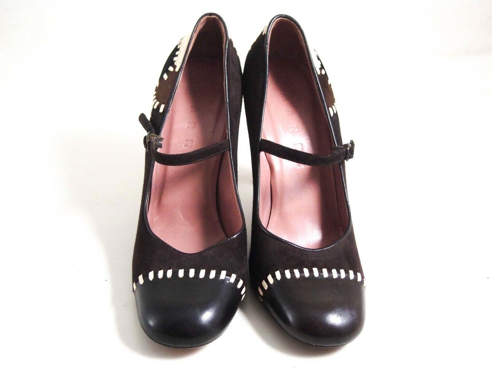 Marni Marni Mary Jane Heels Brown Suede Leather US 8.5 EU 38.5 Size US 8.5 / IT 38.5 - 3 Thumbnail