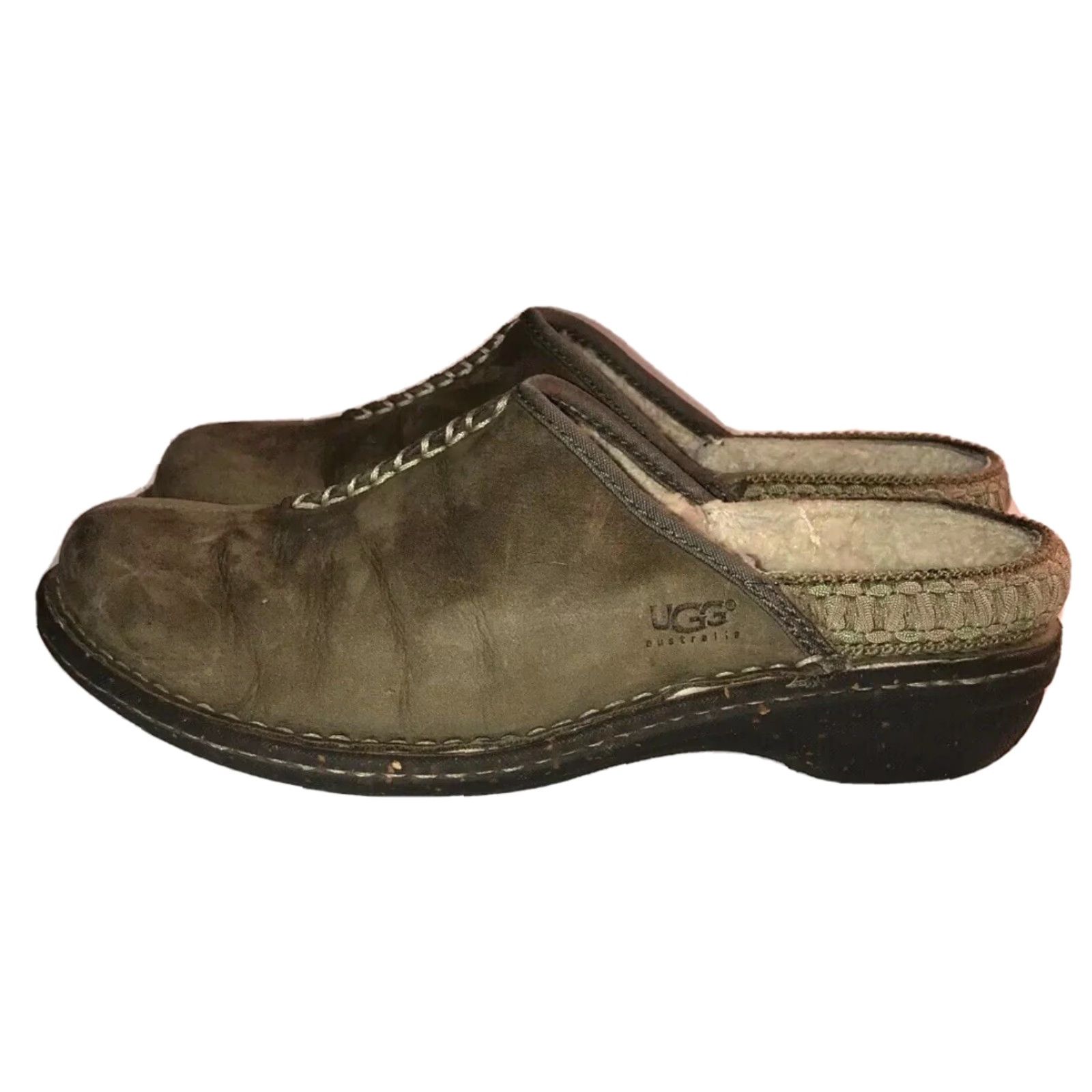 Ugg UGG Australia Mules Womens Slip On Lined Sheepskin Suede Flat BrownUS7 EU38 UK5.5 Casual Outdoor Womens Mules Size US 5.5 / IT 35.5 - 2 Thumbnail