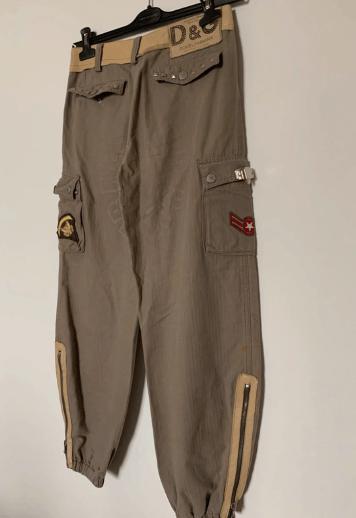 Dolce & Gabbana × Vintage Dolce Gabbana Pants SS2003 Cargo Printed Graffiti Vintage Size 26" / US 2 / IT 38 - 2 Thumbnail