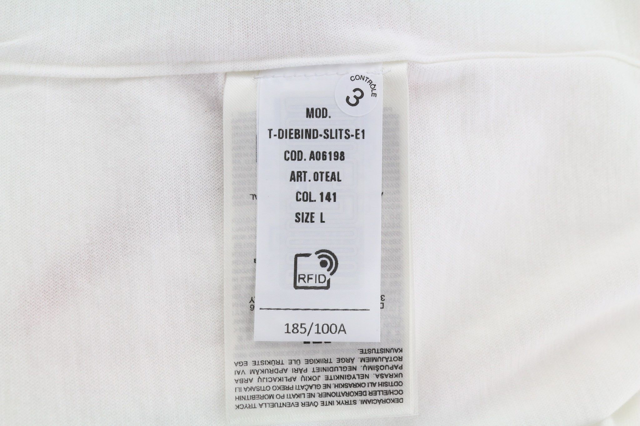 Diesel T-DIEBIND-SLITS-E1 L Short Sleeve Tee 40269 Size US L / EU 52-54 / 3 - 8 Thumbnail