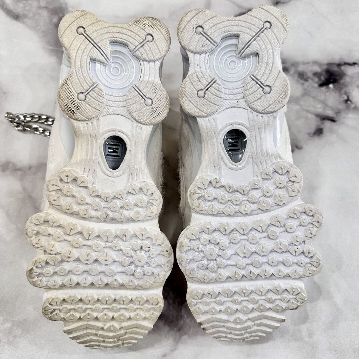 Comme des Garcons × Nike NIKE X CDG SHOX CHAIN SNEAKERS WHITE MENS SIZE 9 EUR 40.5 Size US 9 / EU 42 - 8 Thumbnail