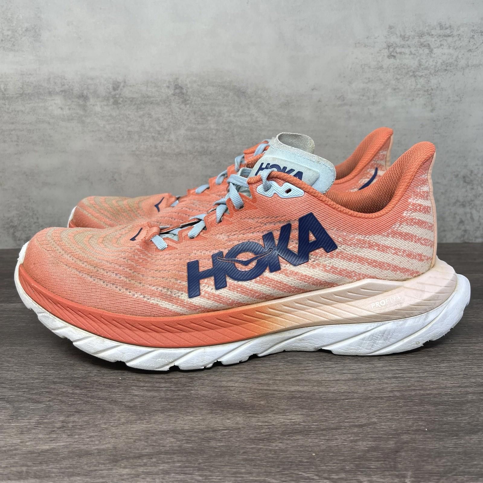 Other HOKA Mach 5 Running Shoes Womens 9 Orange White Size US 9 / IT 39 - 1 Thumbnail