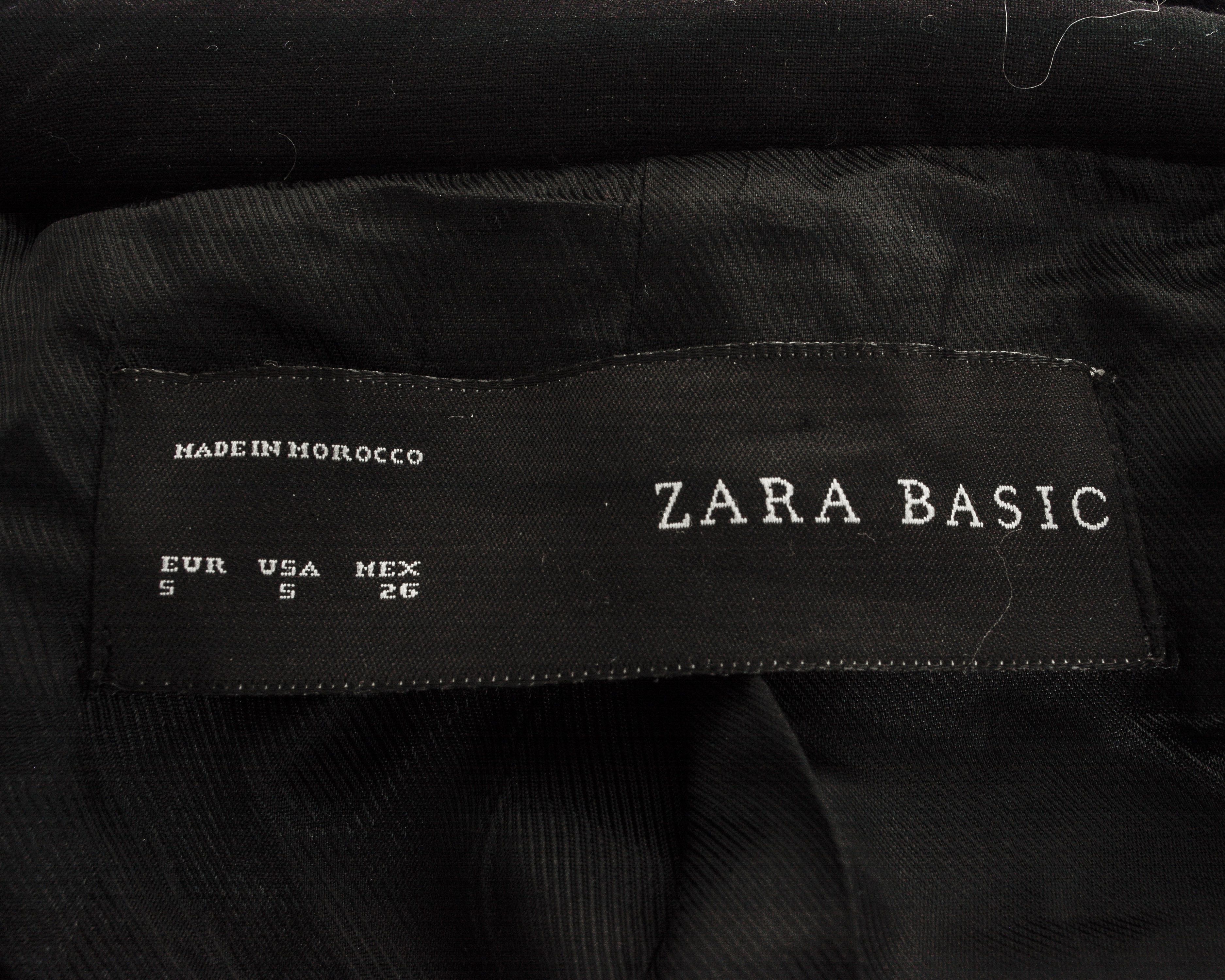 Zara Basic S Wool Mohair Jacket Checked Coat Warm Plaid Blazer Size S / US 4 / IT 40 - 4 Thumbnail