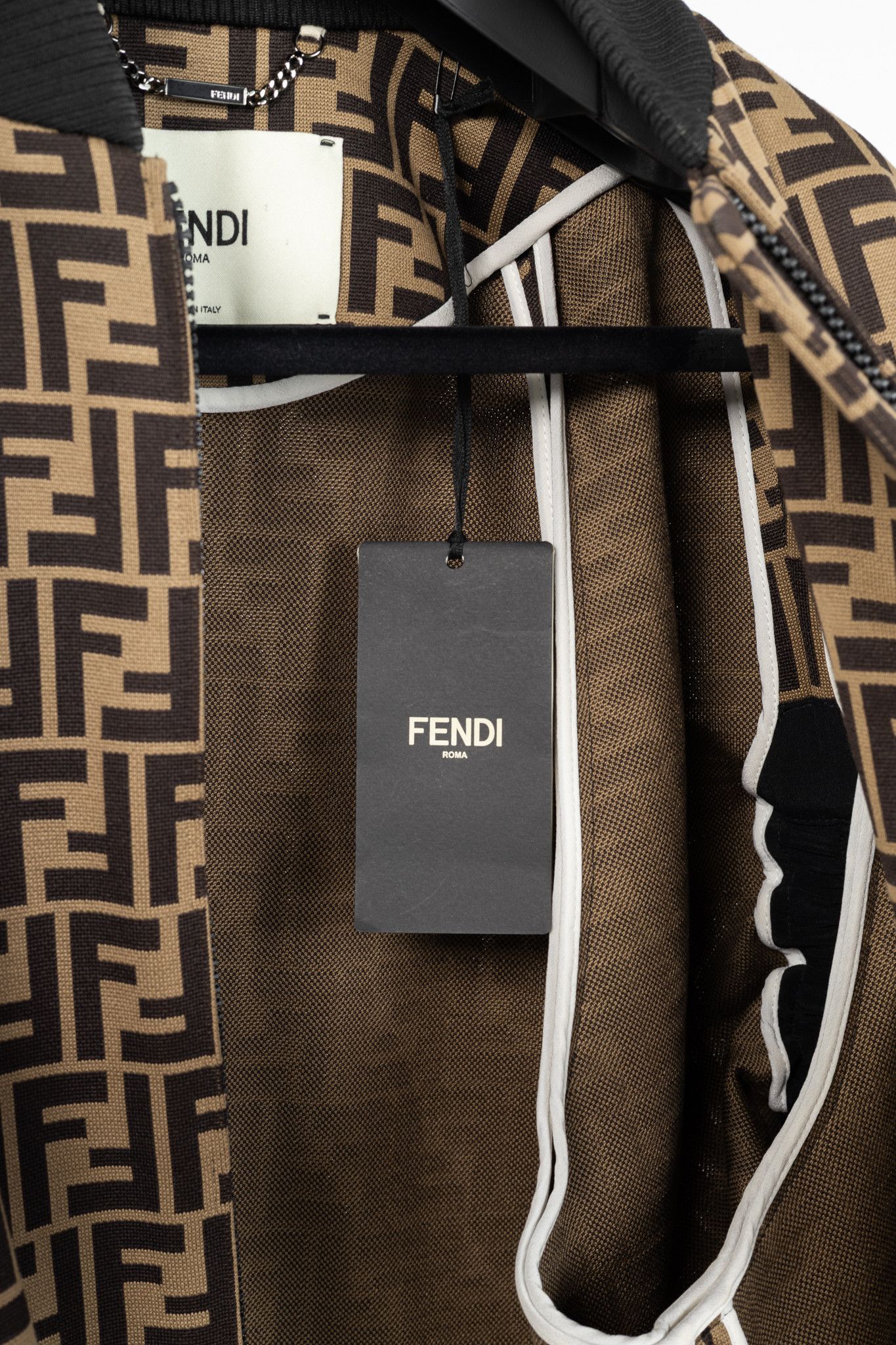 Fendi Fendi SS/19 FF-Motif Jersey Oversized Bomber Jacket Size S / US 4 / IT 40 - 10 Thumbnail