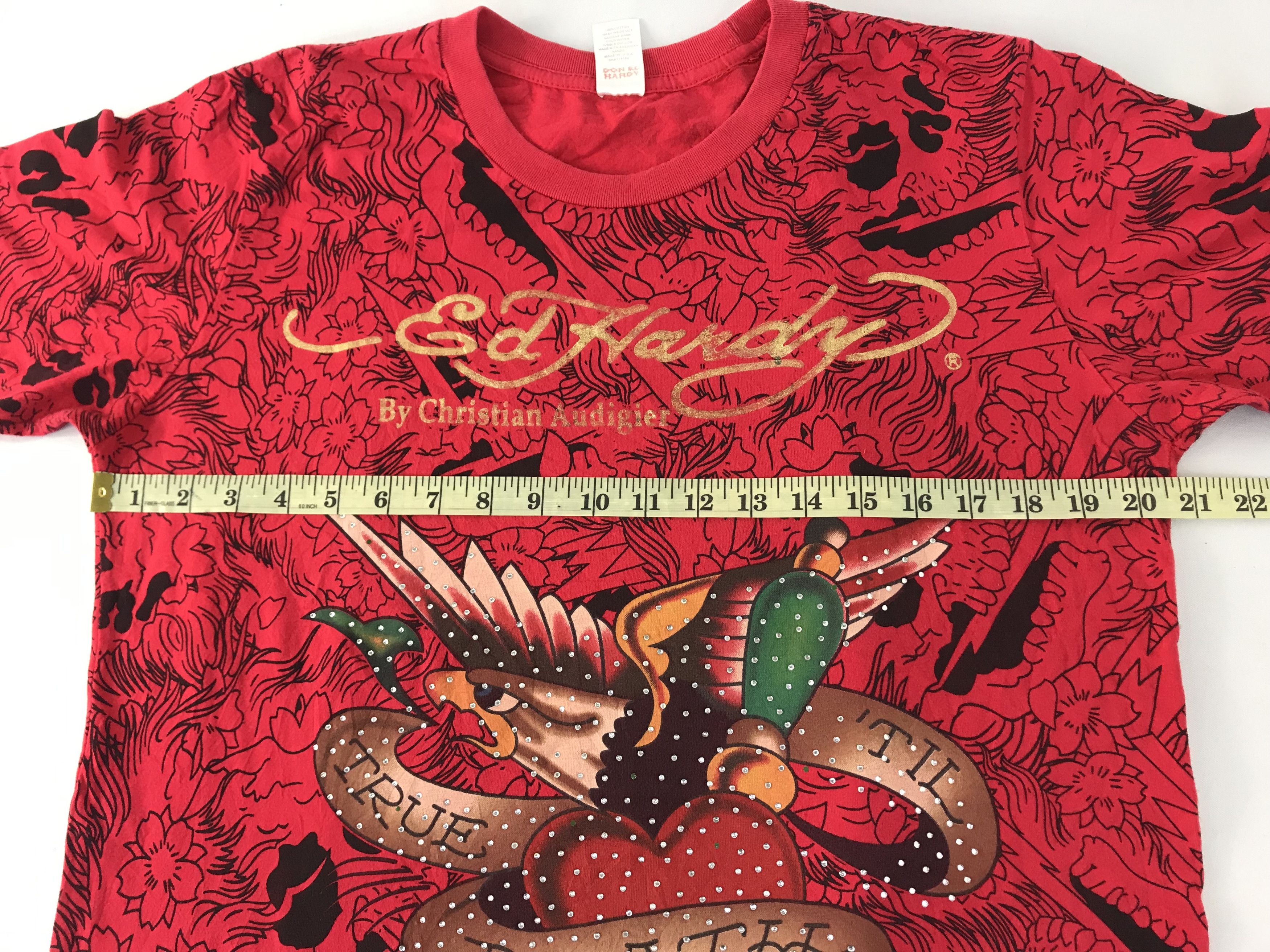Christian Audigier Ed Hardy By Christian Audigier Tattoo Stud Printed Tee Size US M / EU 48-50 / 2 - 9 Thumbnail