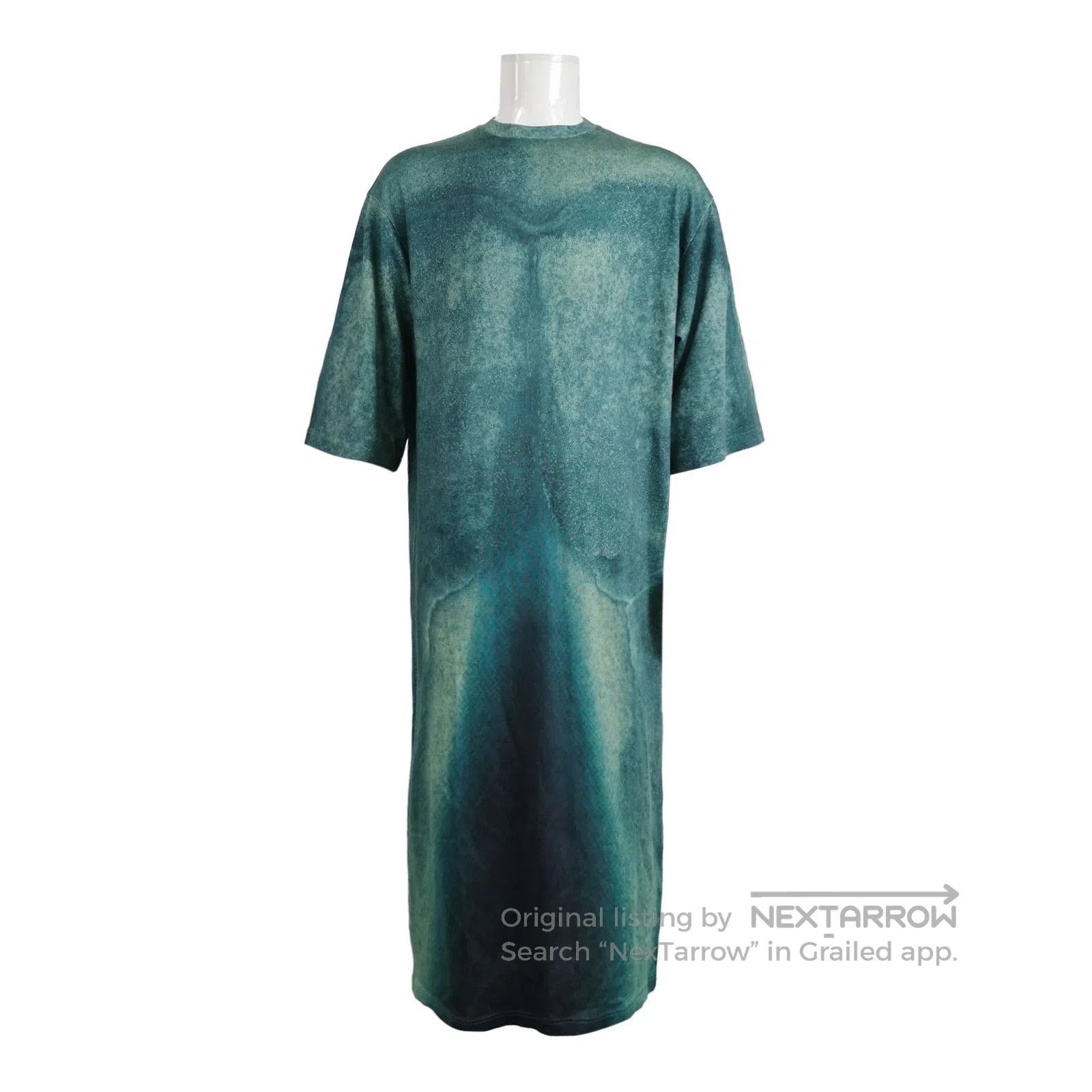 Acne Studios Acne Studios XXS Cotton Gradient Green Long Dress. Size US S / EU 44-46 / 1 - 1 Thumbnail