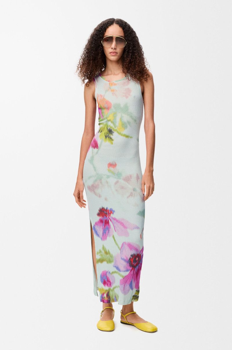 Loewe o1in1g0526 Tank Dress in Silk And Cotton in Multicolor Size S / US 4 / IT 40 - 2 Thumbnail