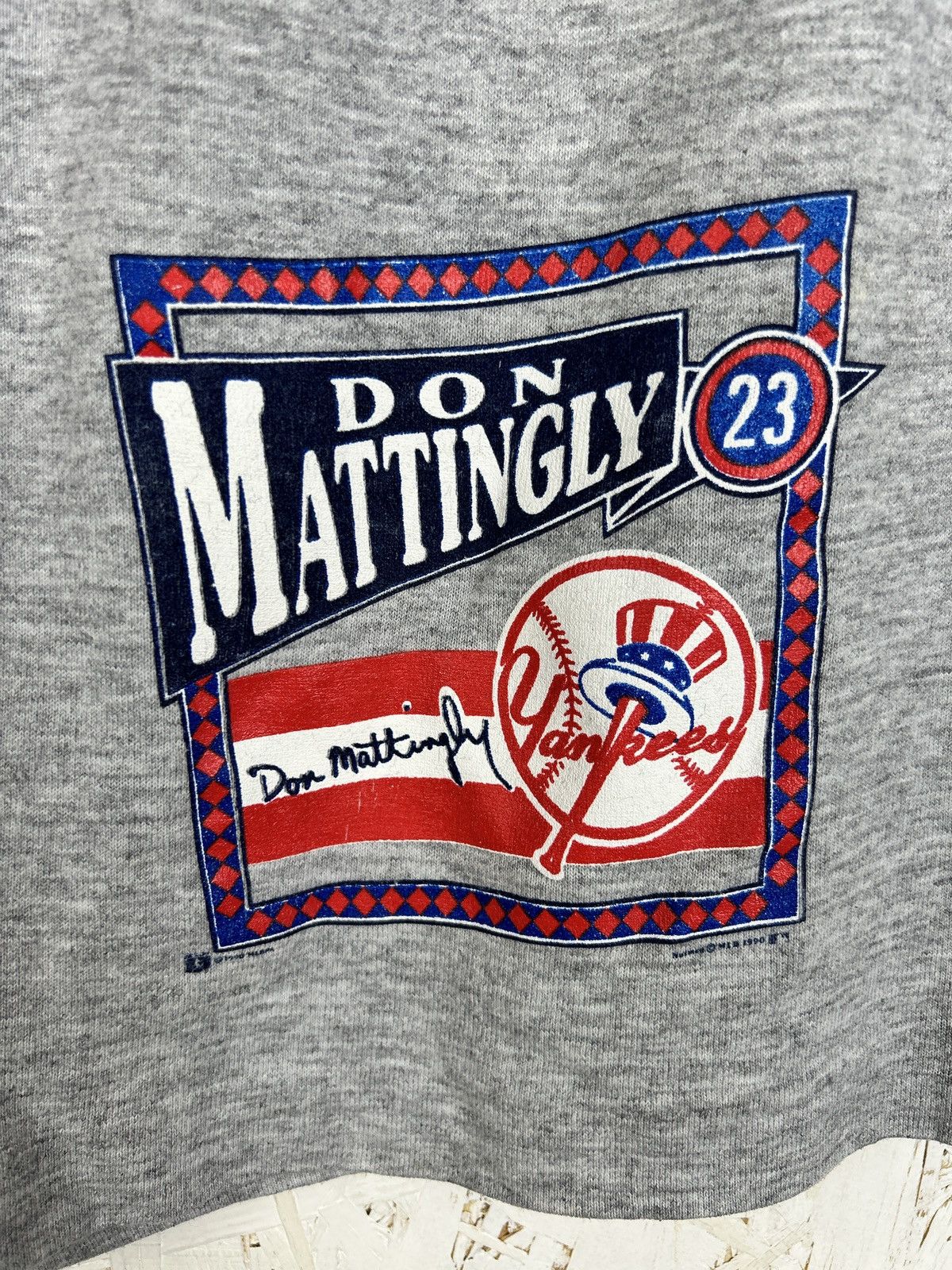 Nutmeg 90s Nutmeg 1990 MLB Don Mattingly #23 NY Yankees Shorts Size US 34 / EU 50 - 2 Thumbnail