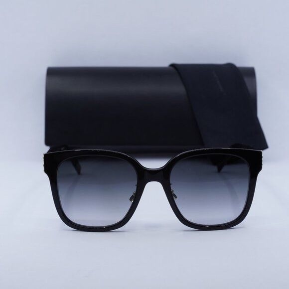 Saint Laurent Paris Saint Laurent SLM105/F 002 Sunglasses Black Square Frame Size ONE SIZE - 9 Thumbnail