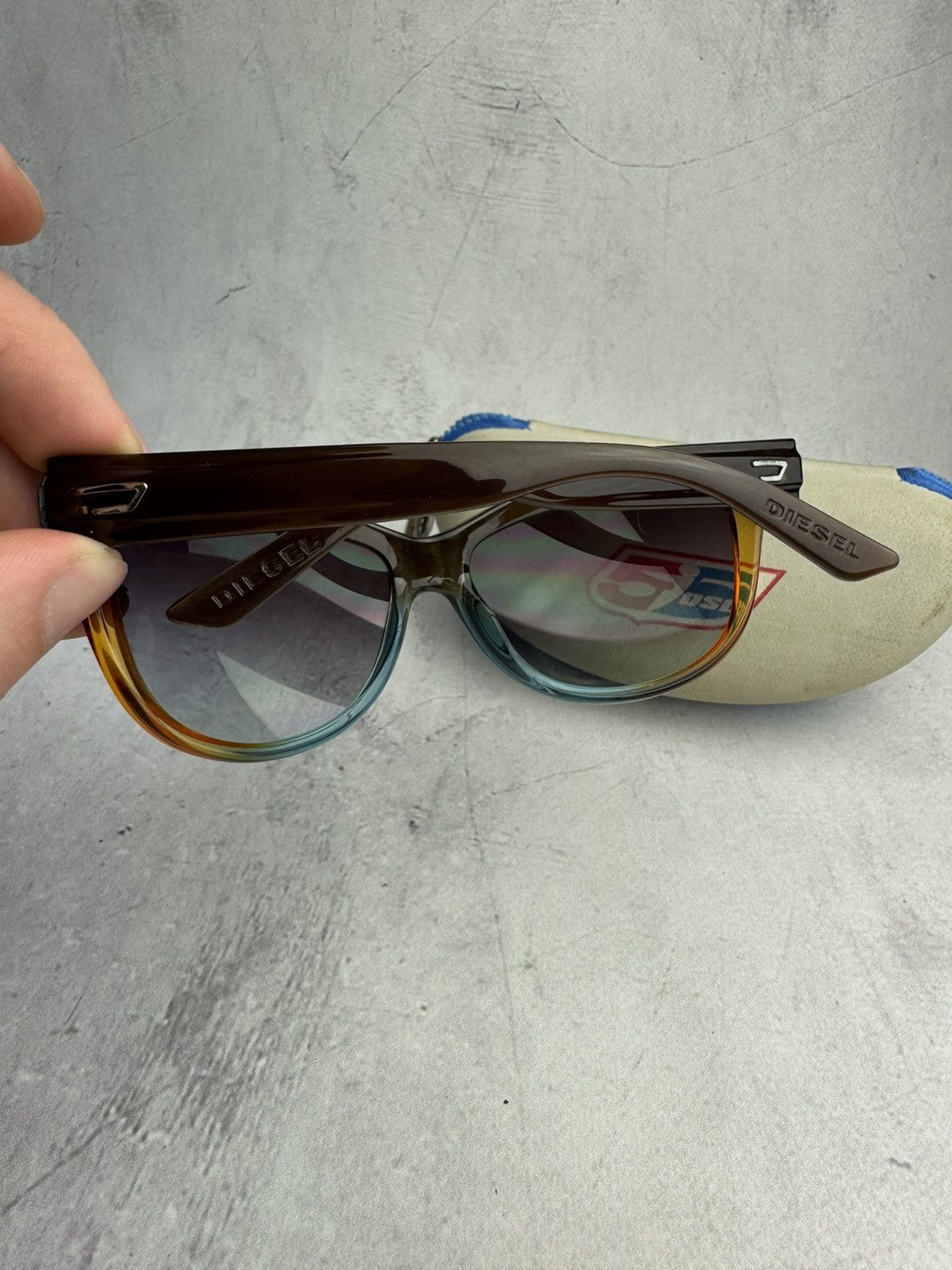 Diesel Sunglasses Vintage Eyewear Logo Y2K Case