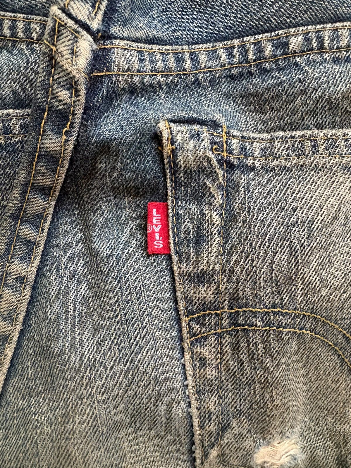 Levi's Vintage 80s Levis 503B Big E Selvedge Rusty Wash Baggy Jean Size US 28 / EU 44 - 12 Thumbnail