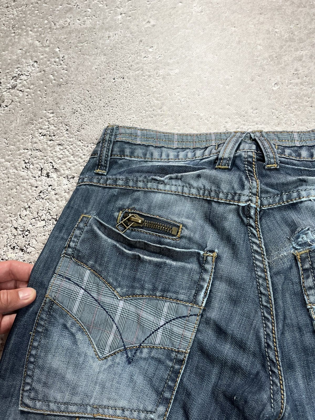 Other Y2K K&M Kosmo Lupo Distressed Jeans W30 Italy Streetwear Size US 30 / EU 46 - 10 Thumbnail