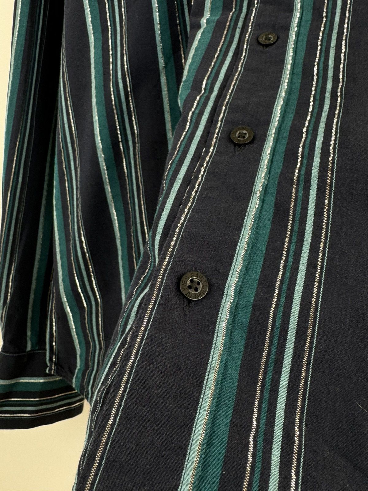 Vintage × Yves Saint Laurent 1990’s Vintage Yves Saint Laurent Striped L/S Shirt Size US XL / EU 56 / 4 - 6 Thumbnail