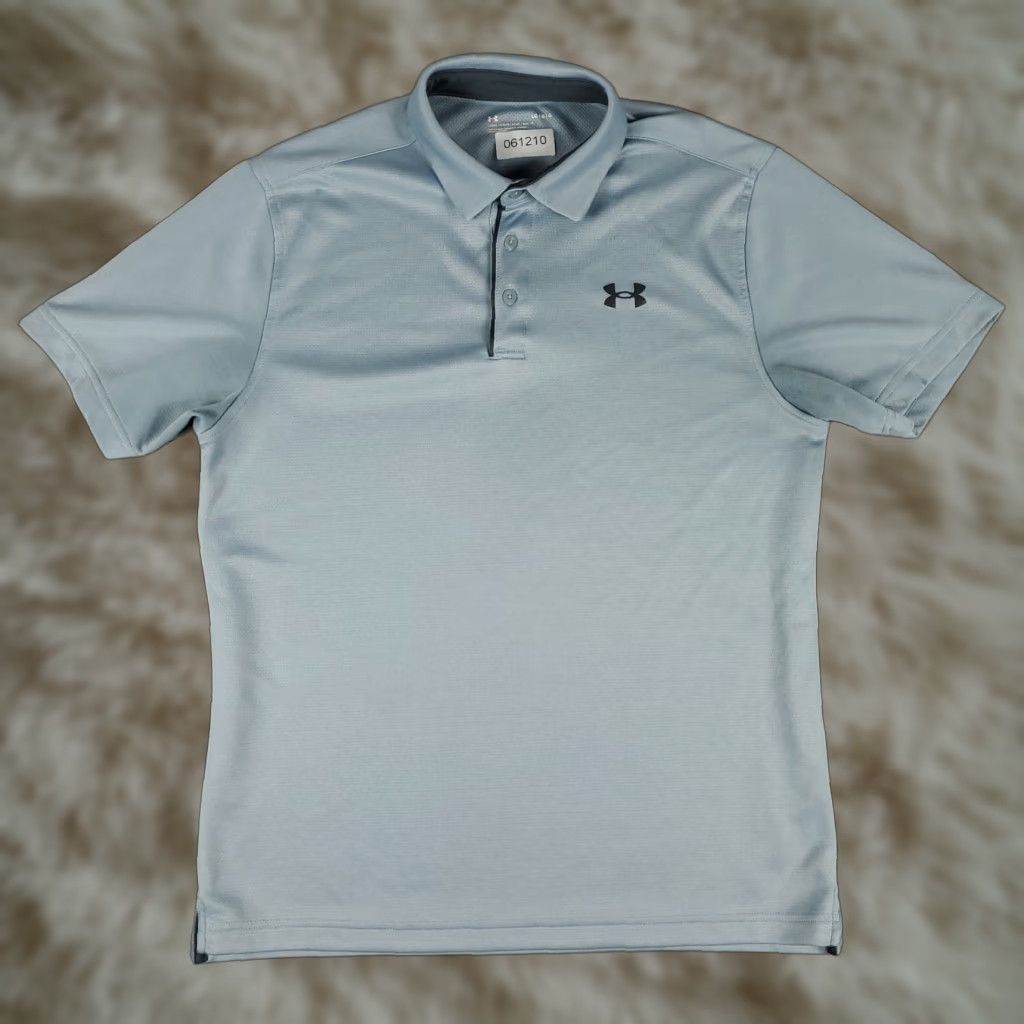 Under Armour Under Armour Polo Shirt Mens L Blue Golf Casual Short Sleeve Polo Men Blue Polo 2020s Sports Logo Shirts Size US L / EU 52-54 / 3 - 1 Thumbnail