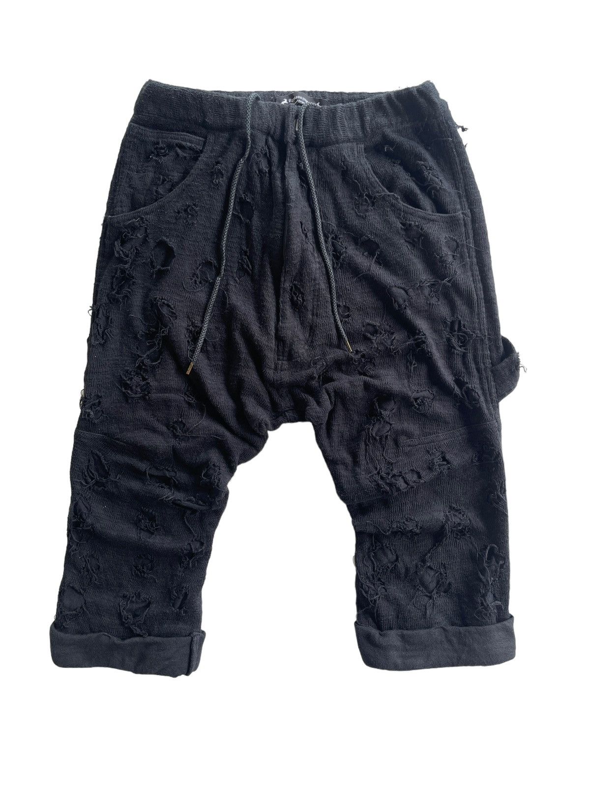 Japanese Brand Crazy Ripped Distressed Jieda X Disuniversity Harem Pants Size US 30 / EU 46 - 1 Thumbnail