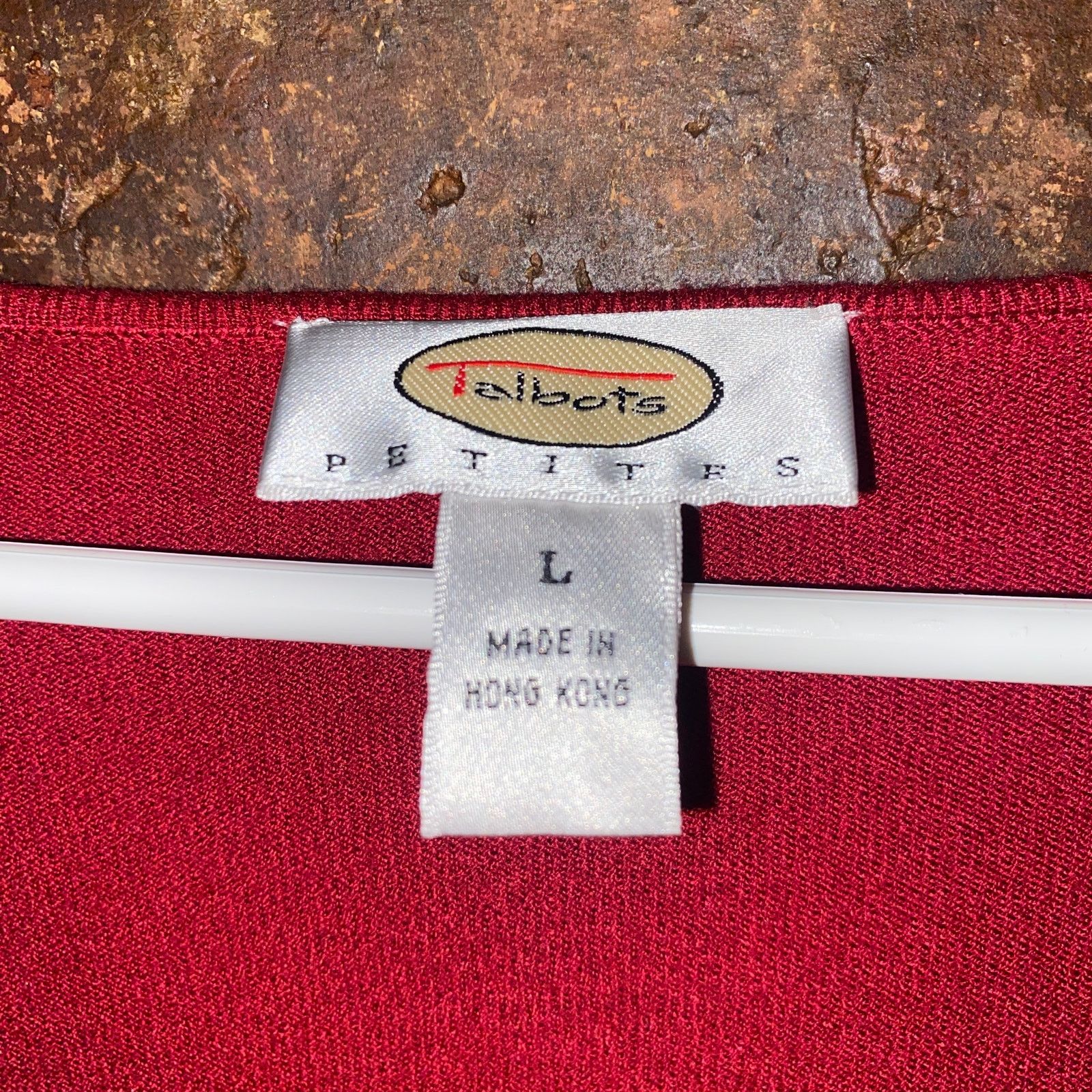 Other Talbots Red Knit V-Neck Pullover Sweater PL Petite Large Size L / US 10 / IT 46 - 4 Thumbnail