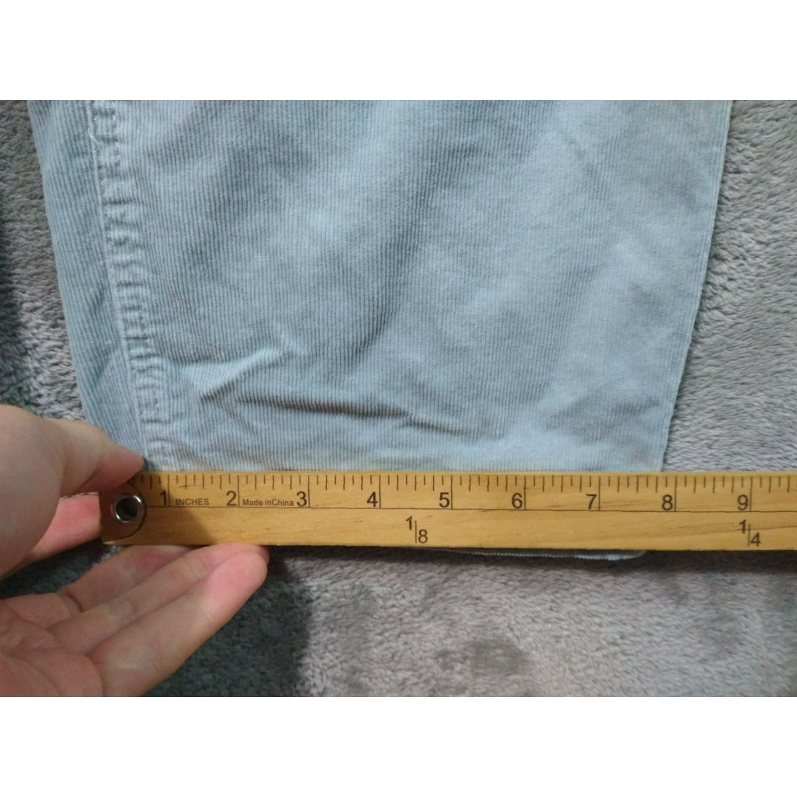 Talbots Talbots Women's Plus Size 18W Blue Corduroy Straight Leg Pants High Rise Stretch Chino Size 40" / US 18 - 6 Thumbnail