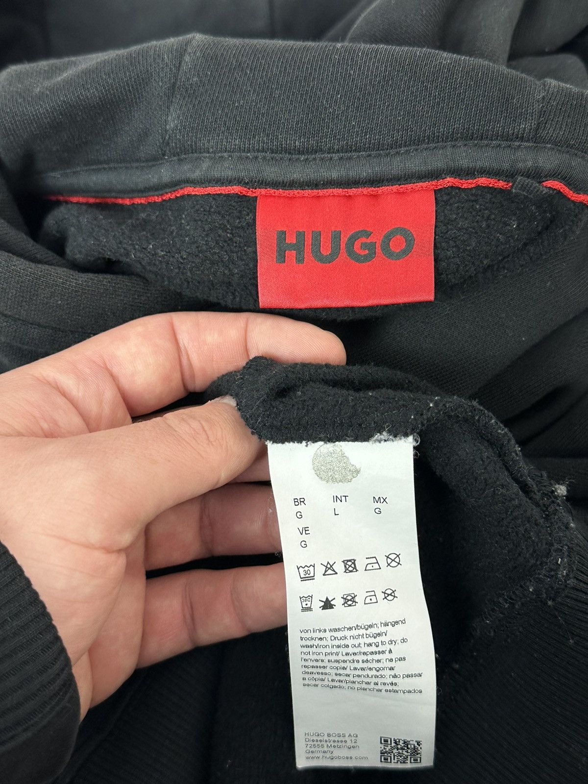 Hugo Boss Hugo Boss Black Long Sleeve Skate Back Print Men’s Hoodie Size US L / EU 52-54 / 3 - 12 Thumbnail